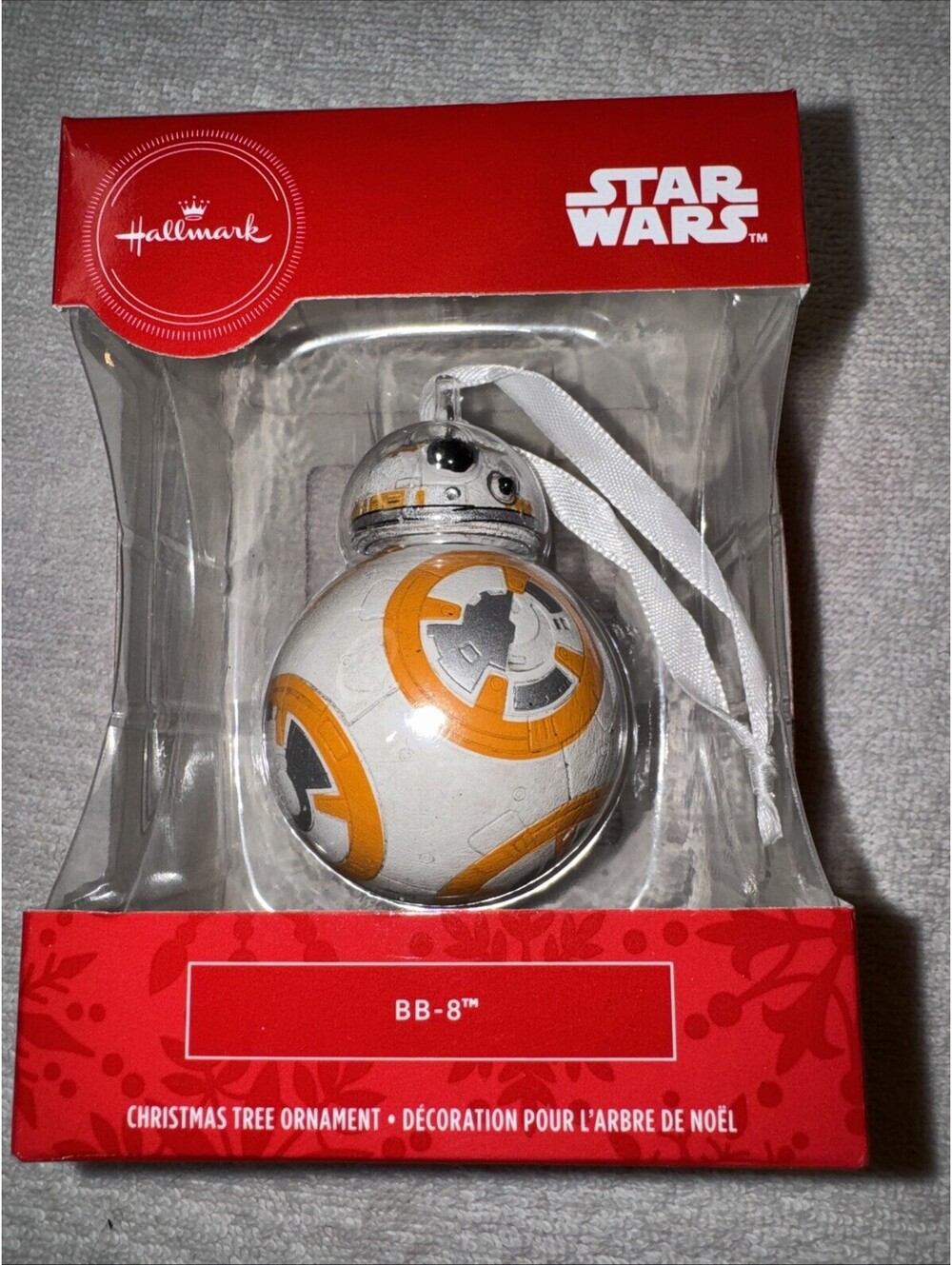 2019 Hallmark Disney Lucas Films Star Wars BB-8 Christmas Holiday Tree Ornament